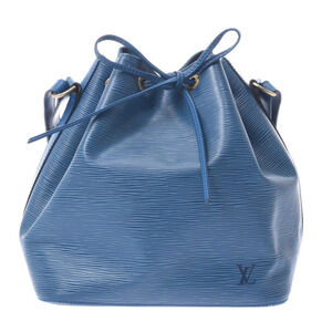LOUIS VUITTON Epi Noe Blue Leather Shoulder Bag